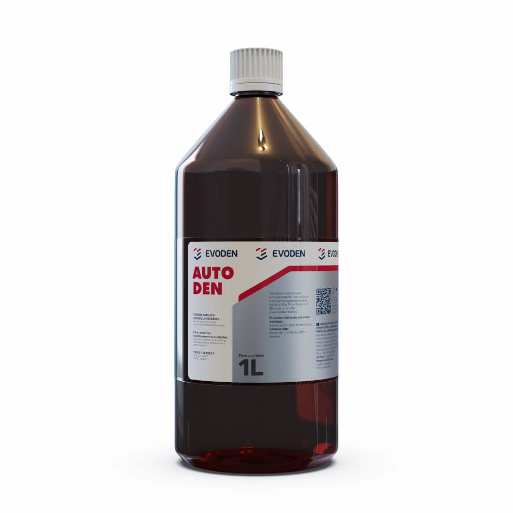 Resina acrílica autopolimerizável  Autoden 1L 
