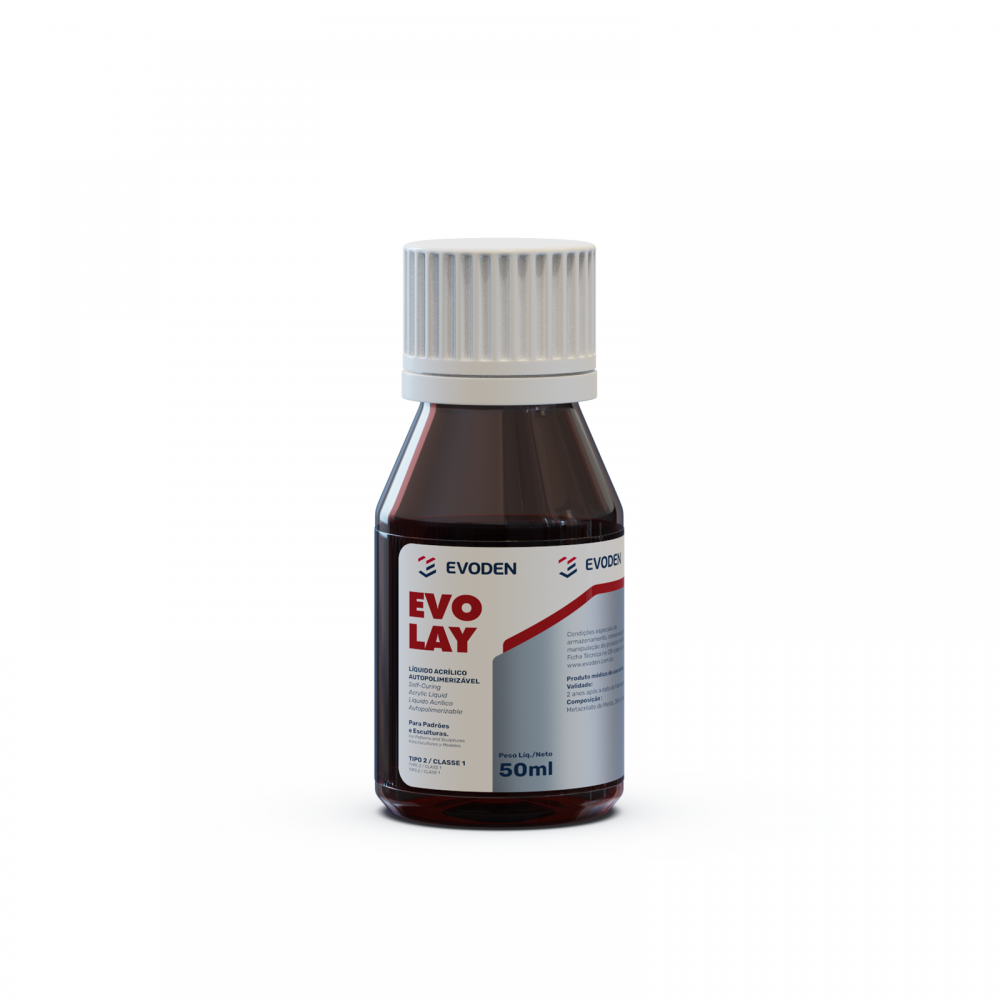 Resina acrílica autopolimerizável Evolay líquido 50ml 