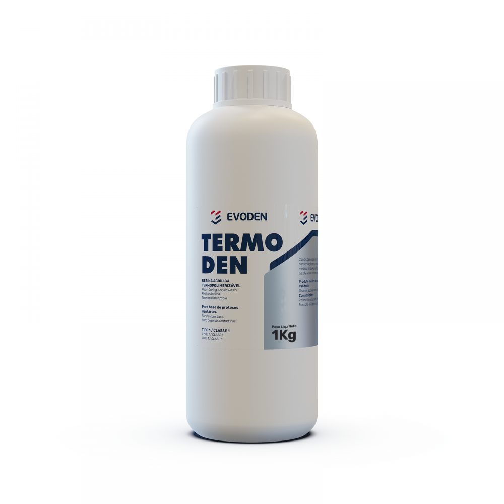 Termoden Resina Acrílica Termopolimerizável médio - 1kg  Termoden Resina Acrílica Termopolimerizável médio - 1kg