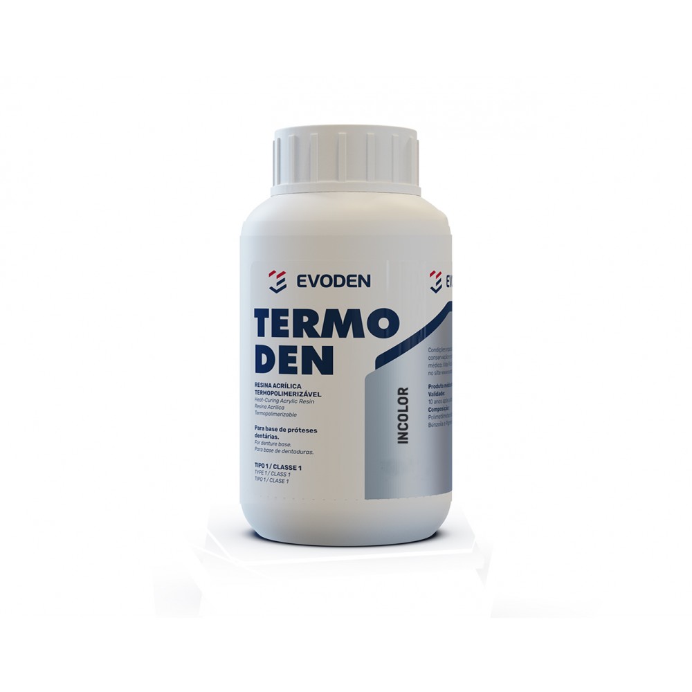 Termoden Resina Acrílica Termopolimerizável incolor - 250g Termoden Resina Acrílica Termopolimerizável incolor - 250g