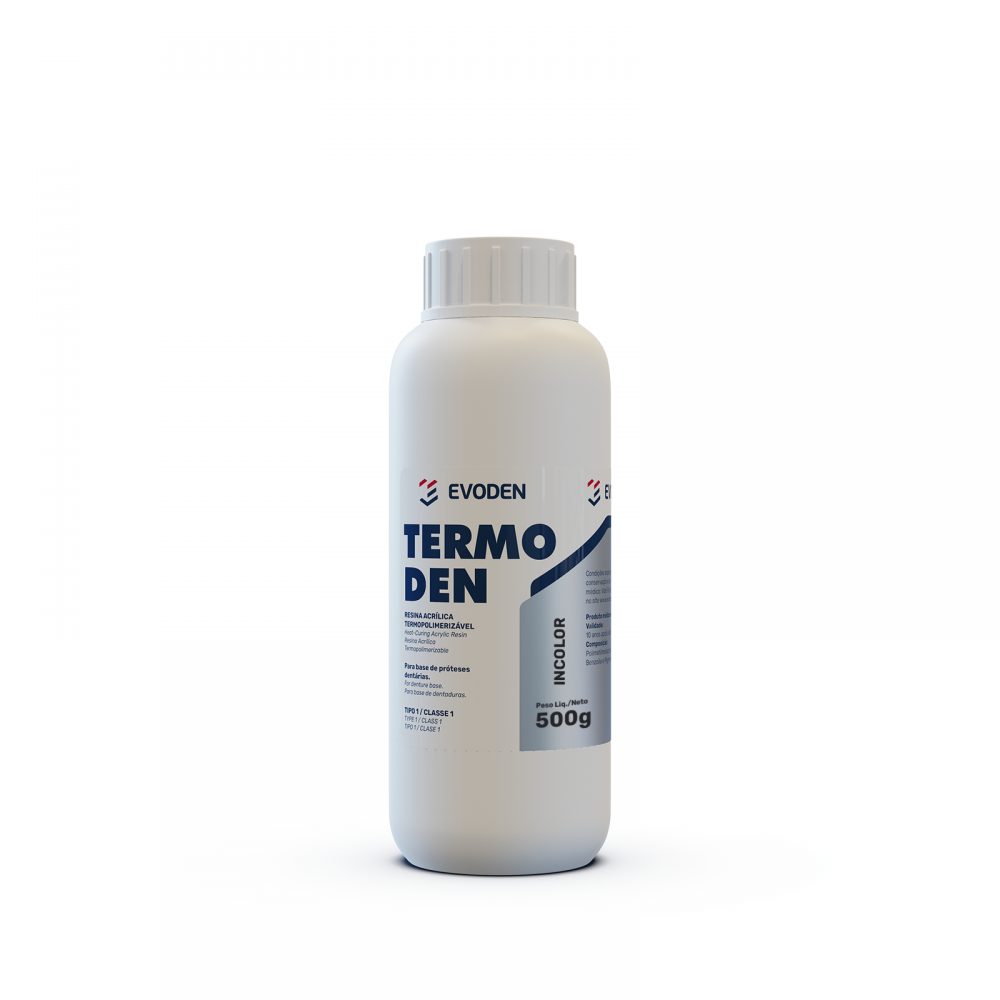 Termoden Resina Acrílica Termopolimerizável incolor - 500g Termoden Resina Acrílica Termopolimerizável incolor - 500g