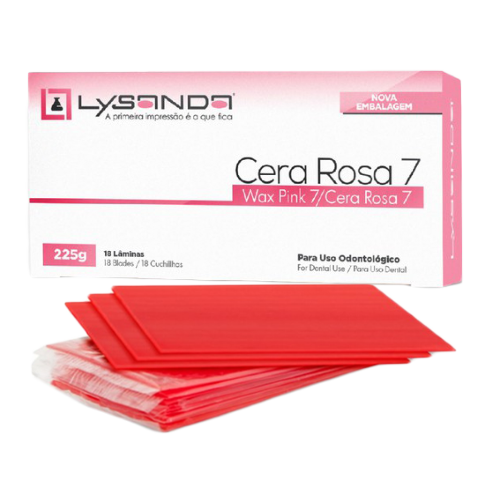 Cera 7 Rosa 225g 18 lâminas - Lysanda
