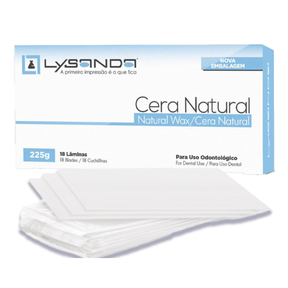Cera Natural 225g 18 lâminas - Lysanda