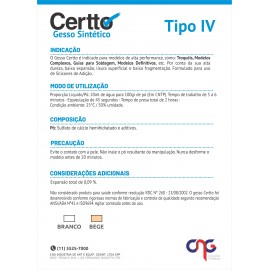 Gesso Pedra Certto Tipo IV Bege 1 kg - CNG