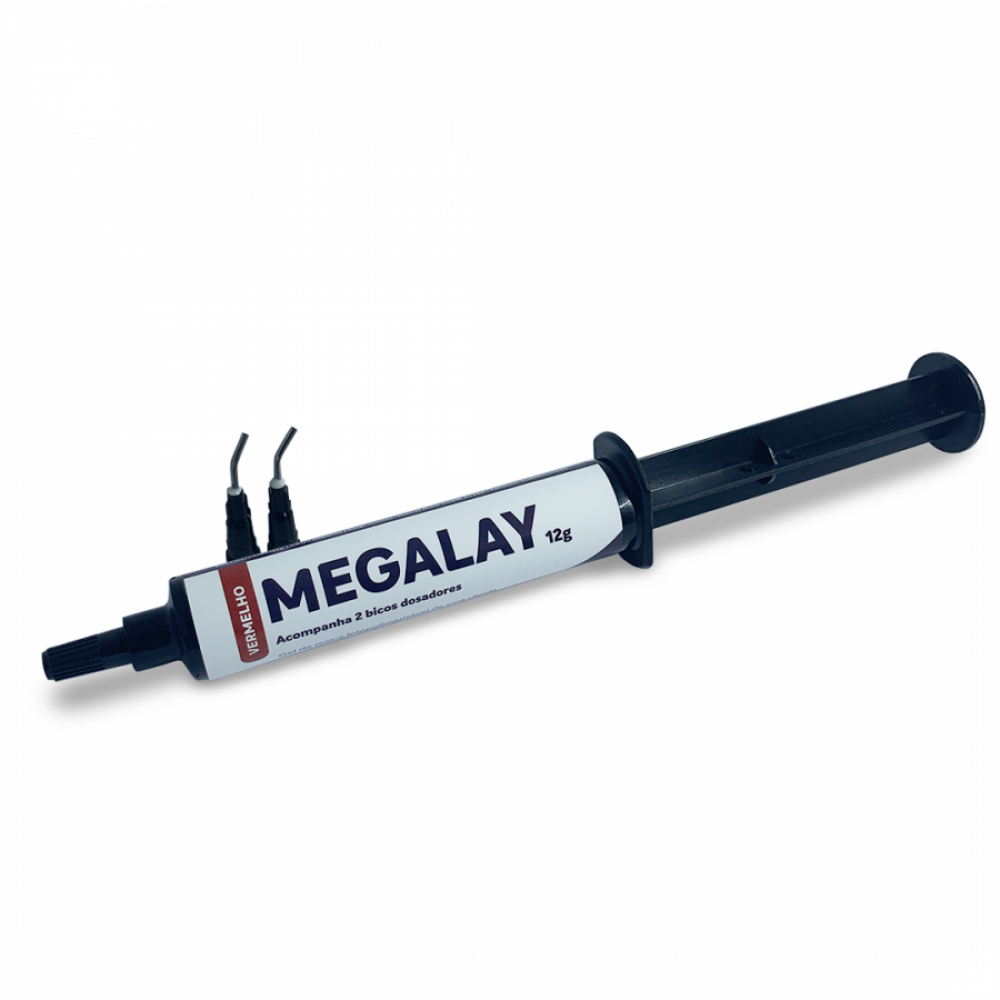 Megalay - Resina acrílica Gel Fotopolimerizável vermelho 12G